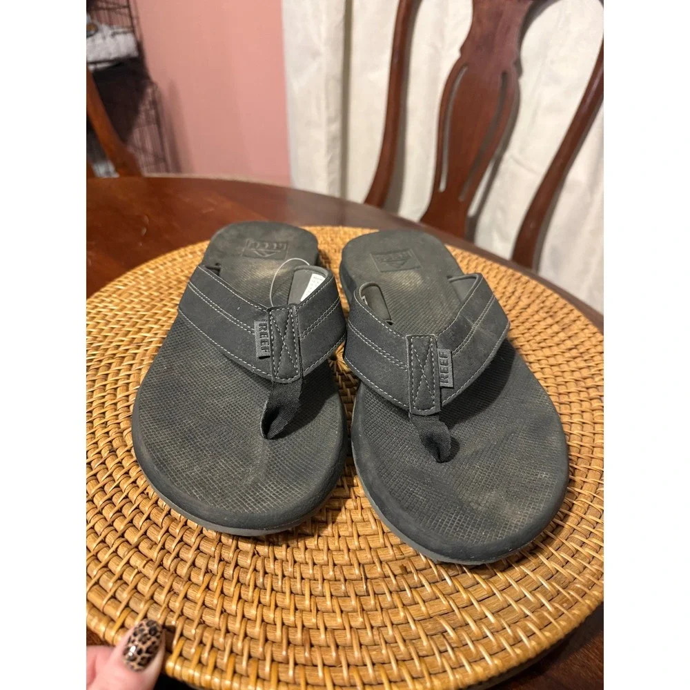 Reef Element TQT Mens Flip Flops Dark Grey Athletic Sandals Size 10 H-22 LTC